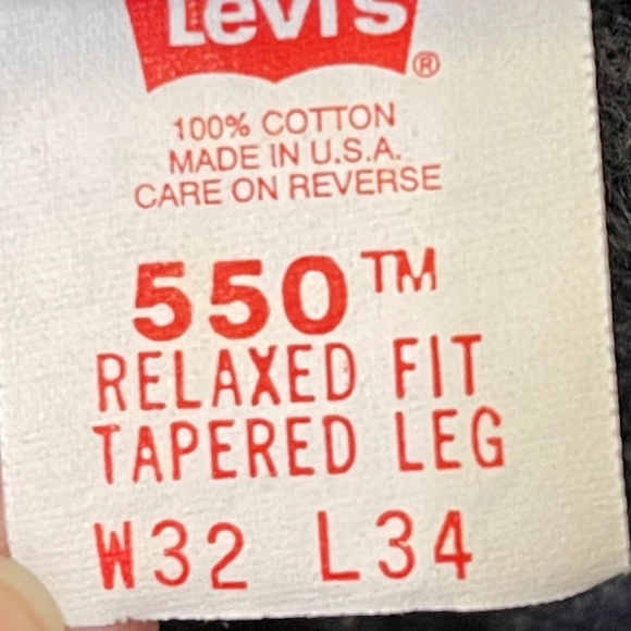 Levi’s 550 VTG USA Made Washed Black Relaxed Tapered High Rise Unisex Mom Jeans - Picture 8 of 10